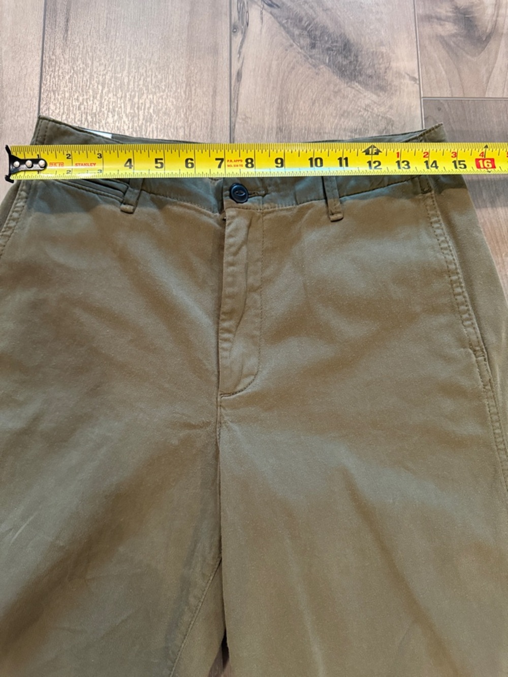 NEW Rag & Bone High Rise Wide Leg Chino Pants Trousers in Olive Color. Size 8. - Picture 12 of 16